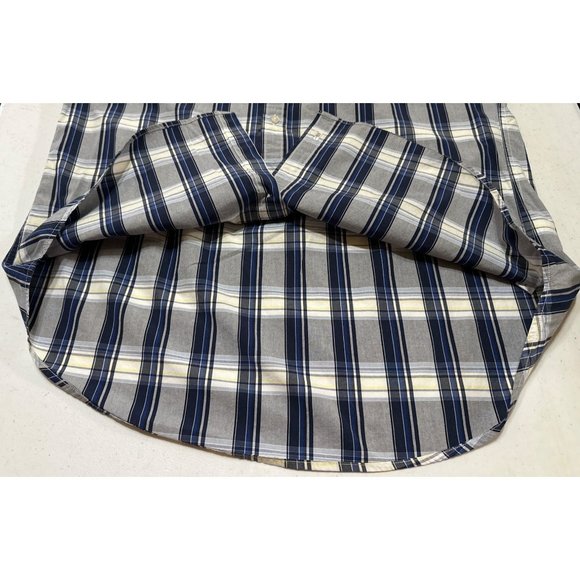 Tommy Hilfiger 80's 2 Ply Fabric Button-Down Plaid Shirt Custom Fit Men Size XL - Picture 5 of 16